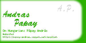 andras papay business card