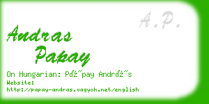 andras papay business card